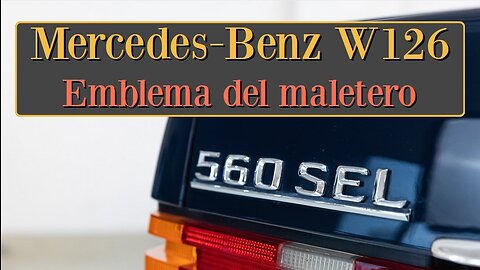 Mercedes Benz W126 - Cómo pegar la emblema del maletero tutorial clase S 560 SEL
