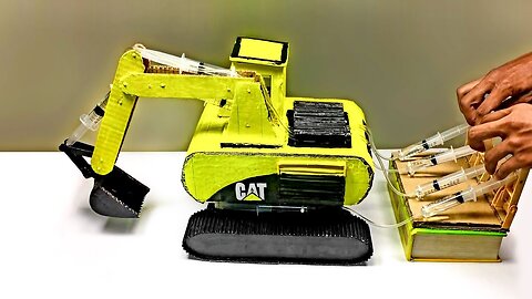 How To Make Hydraulic CAT Excavator From Cardboard DIY At Home | How made Toy for Kids