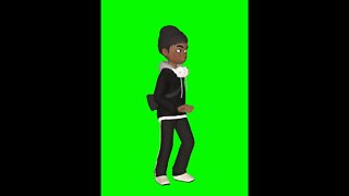 Vídeo de Animação - Avatar correndo - Chroma Key - Green Screen