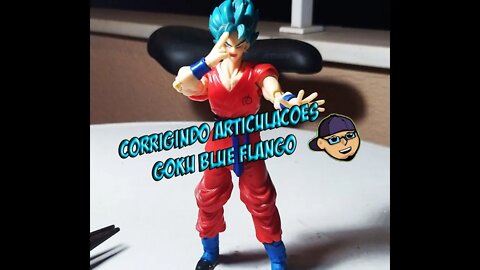 Conserto articulações Goku Blue Flango com cola tipo Super Bonder.
