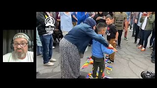 Kids stomp on the Pride Flag