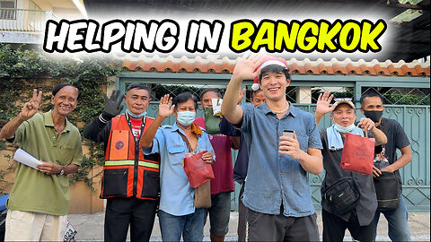 HANDING OUT FOOD + CARE PACKAGES IN BANGKOK TO PEOPLE IN NEED