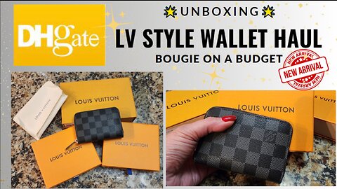 DGgate Louis Vuitton Style Wallet Coin Purse Haul Unboxing & Seller Review