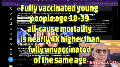 Fully vaccinated 18-39 all-cause mortality is nearly 4X higher than fully unvaccinated-SheinSez 330