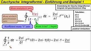 Cauchysche Integralformel 1►Einführung und Beispiel Nr.1