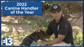 LAS canine handler honored with 2022 Canine Handler of the Year award