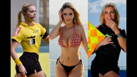 When the soccer GAME has a BEAUTIFUL referee! Beautiful Referee - Fernanda Colombo