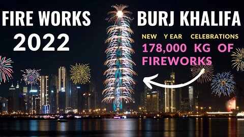 Dubai Burj Khalifa New Years 2022 Fireworks 4KUHD