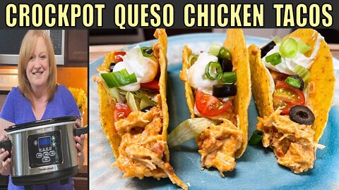 Crockpot QUESO CHICKEN | 5 Ingredient CHEESY CHICKEN Slow Cooker Recipe