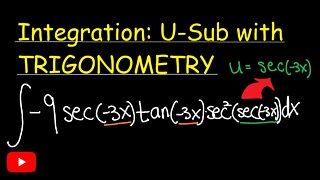 Integrals via u substitution of trigonometric functions (Jae Academy)