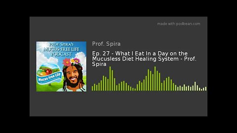 Ep. 27 - What I Eat In a Day on the Mucusless Diet Healing System - Prof. Spira