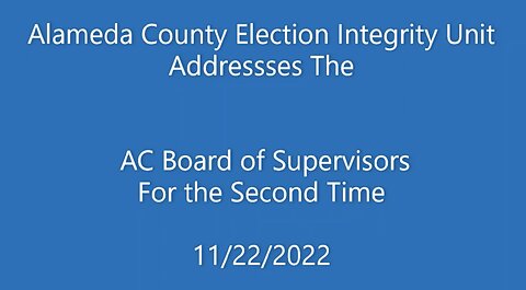 November 22, 2022 – Video – Election Integrity Testimony