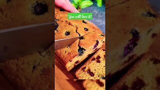 Delicious cake with almond flour and blueberries | Magda Cooks