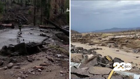 Mudslides close Highway 38, damage Mojave National Preserve