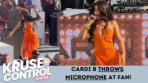 Cardi B Throws Microphone at FAN