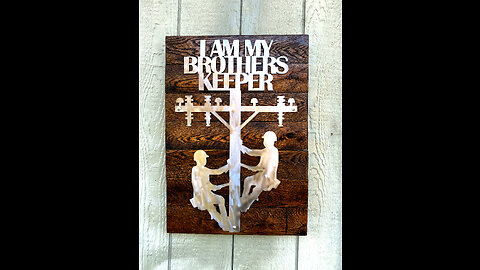 My Brothers Keeper Rustic Lineman Metal Wall Hanging Art