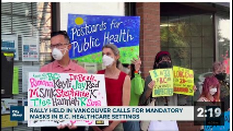 Vancouver rally calls for mandatory masks in B.C. healthcare settings