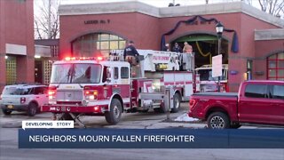Community reacts to fallen firefighter