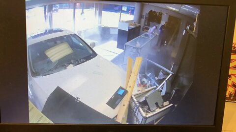 CEV Store 940 view st Victoria BC car accident. 15 October 2018 till angle