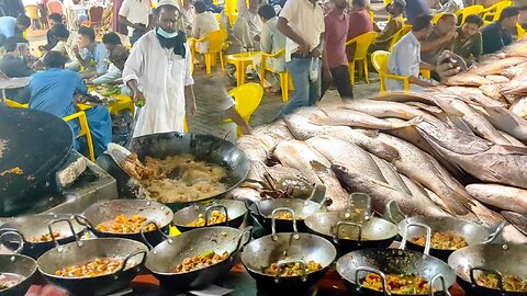 Amazing Live SeaFood Selling on Streets| Prawn Karahi,Fried Fish & Grilled Fish |Karachi Street Food