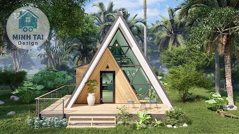 A-frame Cabin House Tour - Tiny Small House Design Ideas - Minh Tai Design 11