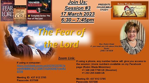 The Fear of the Lord session #3