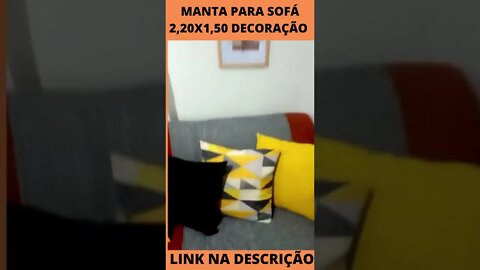 Manta Para Sofá 2,20x1,50 Decoração Promoção Com Nó nas pontas