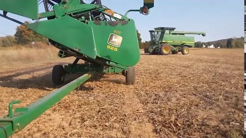 Day 2 of the 2020 soybean harvest