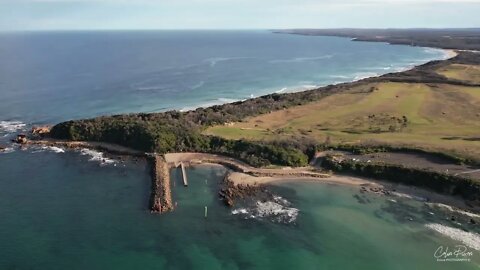 Bastion Point Boat Ramp Mallacoota 18 August 2022 4k drone video