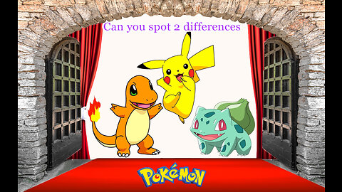 Pokemon- Find the two differences - Brain games and puzzles welcome and try...