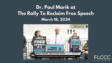 Dr. Paul Marik Speaking at the Rally to Reclaim Free Speech (March 18, 2024)