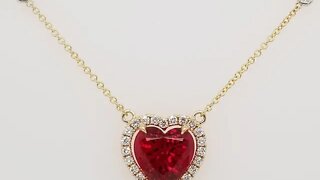 Jay and his wife Jodi love their Chatham heart ruby necklace.