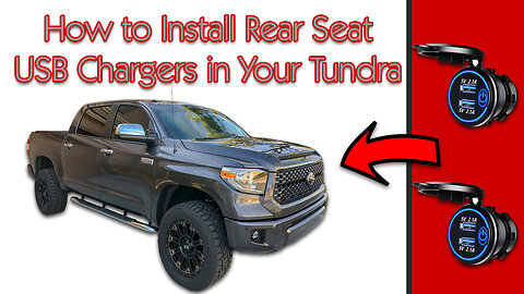 How to Install Rear Seat USB Charging Ports in Your Toyota Tundra [4K]