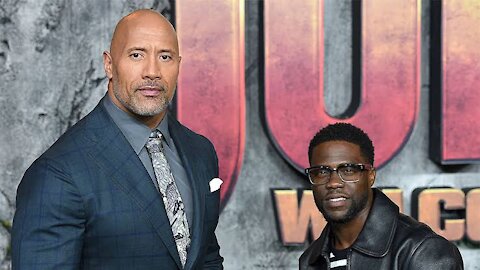The Rock Pushes Kevin Hart So Hard He Starts Crying On Set