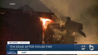 Ten killed in house fire in Pennsylvania