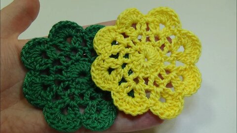 crochet simple flower motif doily free pattern tutorial by marifu6a