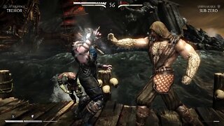 Mortal Kombat X: Tremor (Aftershock) vs Sub-Zero (Unbreakable) - 1440p No Commentary