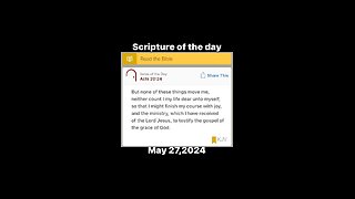 05/27/24 Scripture of the day