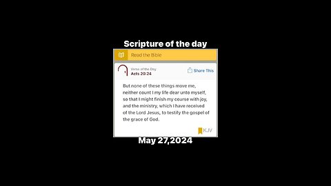 05/27/24 Scripture of the day