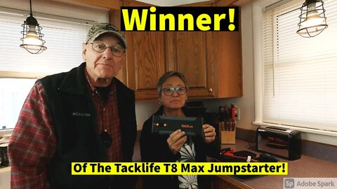 Winner Of The Tacklife T8 Max Jumpstarter!!!