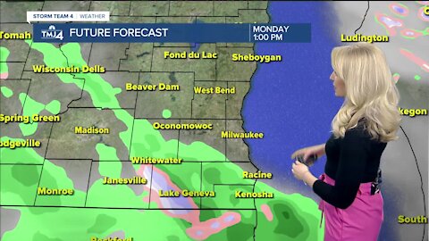 Cloudy Monday with chance for afternoon showers