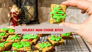 Holiday M&M Cookie Bites