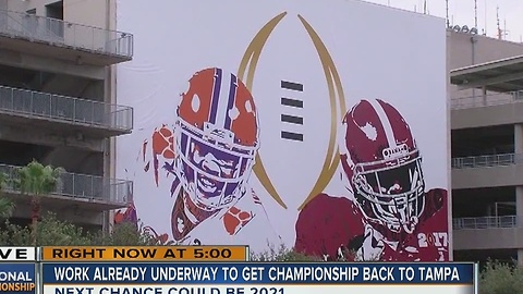 Work already underway to bring National Championship game back to Tampa