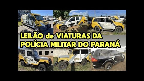 LEILÃO DE VIATURAS DA POLÍCIA MILITAR DO ESTADO DO PARANÁ *PAJERO DAKAR - TROLLER T4 - BANDEIRANTE*