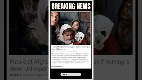 Sensational News: Future of Afghan women, girls bleak if nothing is done: UN experts #shorts #news