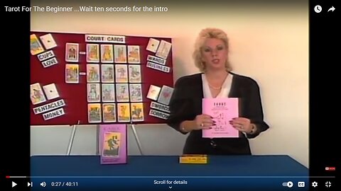 Tarot For The Beginner ...Wait ten seconds for the intro