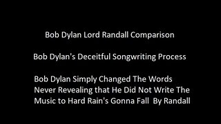 Bob Dylan Comparison Theft