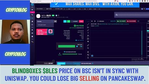Blindboxes $Bles Price On BSC Isn't In Sync With Uniswap. You Could Lose Big Selling On Pancakeswap.