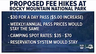 Proposed fee hikes at Rocky Mountain National Park