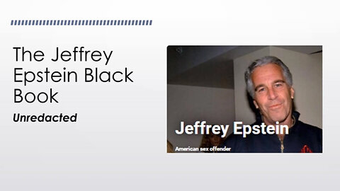 Feb 16, The Jeffrey Epstein Black Book Unredacted..